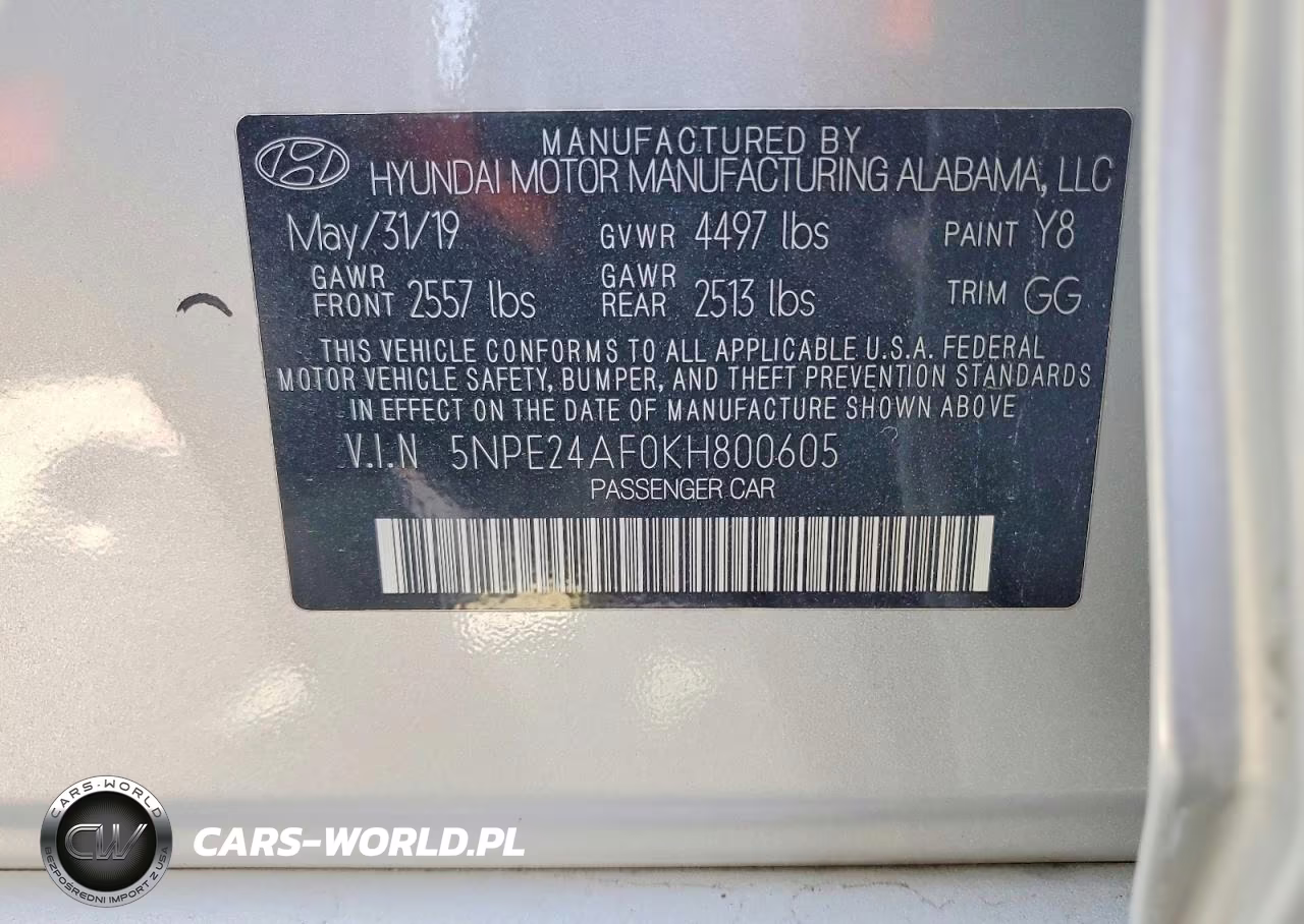 2019 Hyundai Sonata Se VIN:5NPE24AF0KH800605 - 13