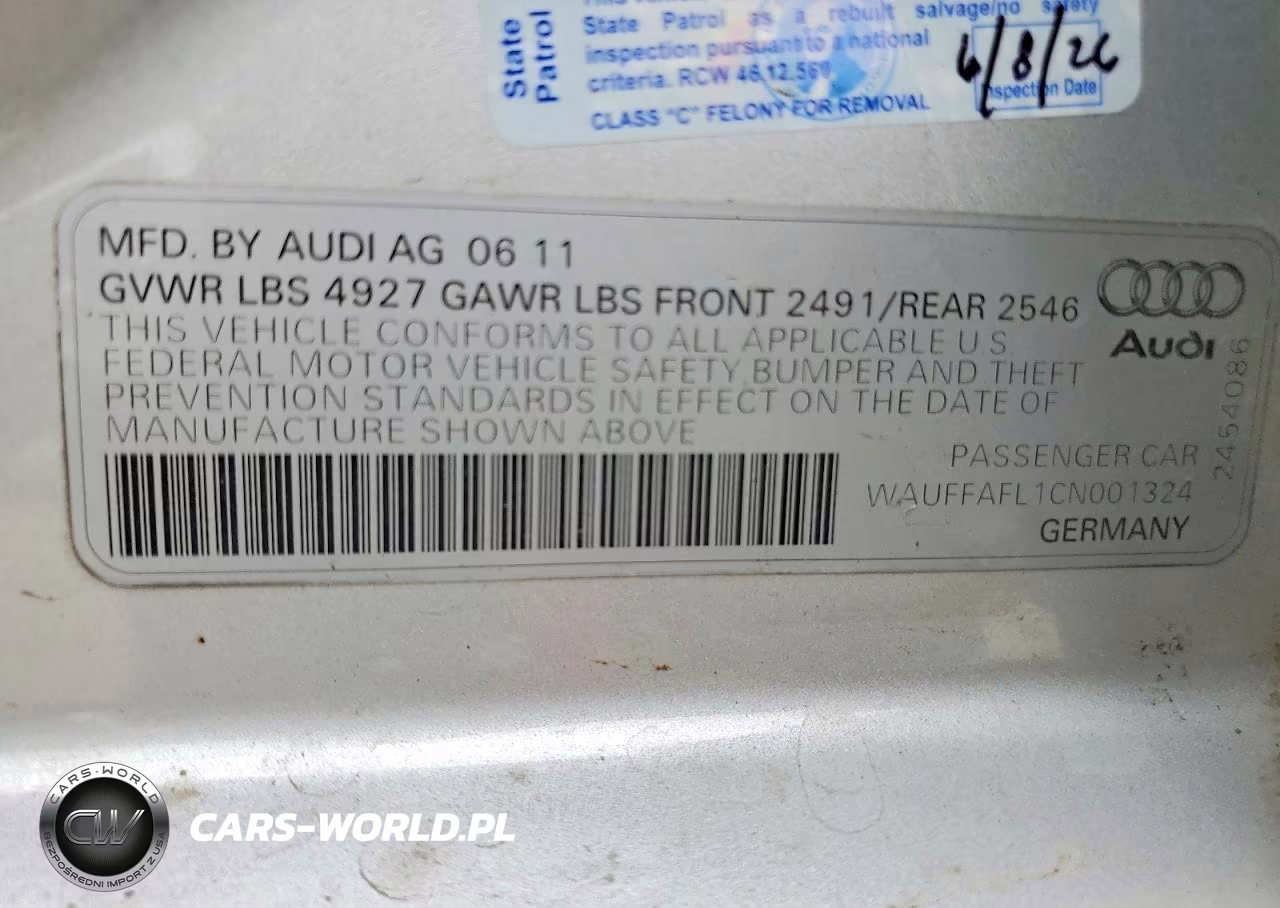 2012 Audi A4 Premium Plus VIN:WAUFFAFL1CN001324 - 13