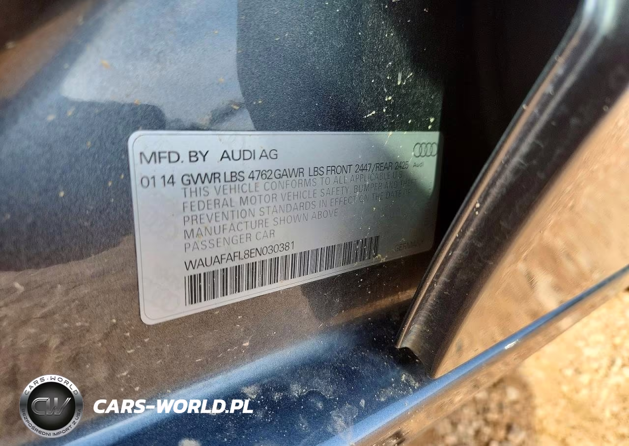 2014 Audi A4 Premium VIN:WAUAFAFL8EN030381 - 12