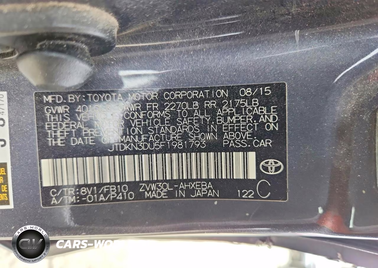 2015 Toyota Prius Three VIN:JTDKN3DU5F1981793 - 13