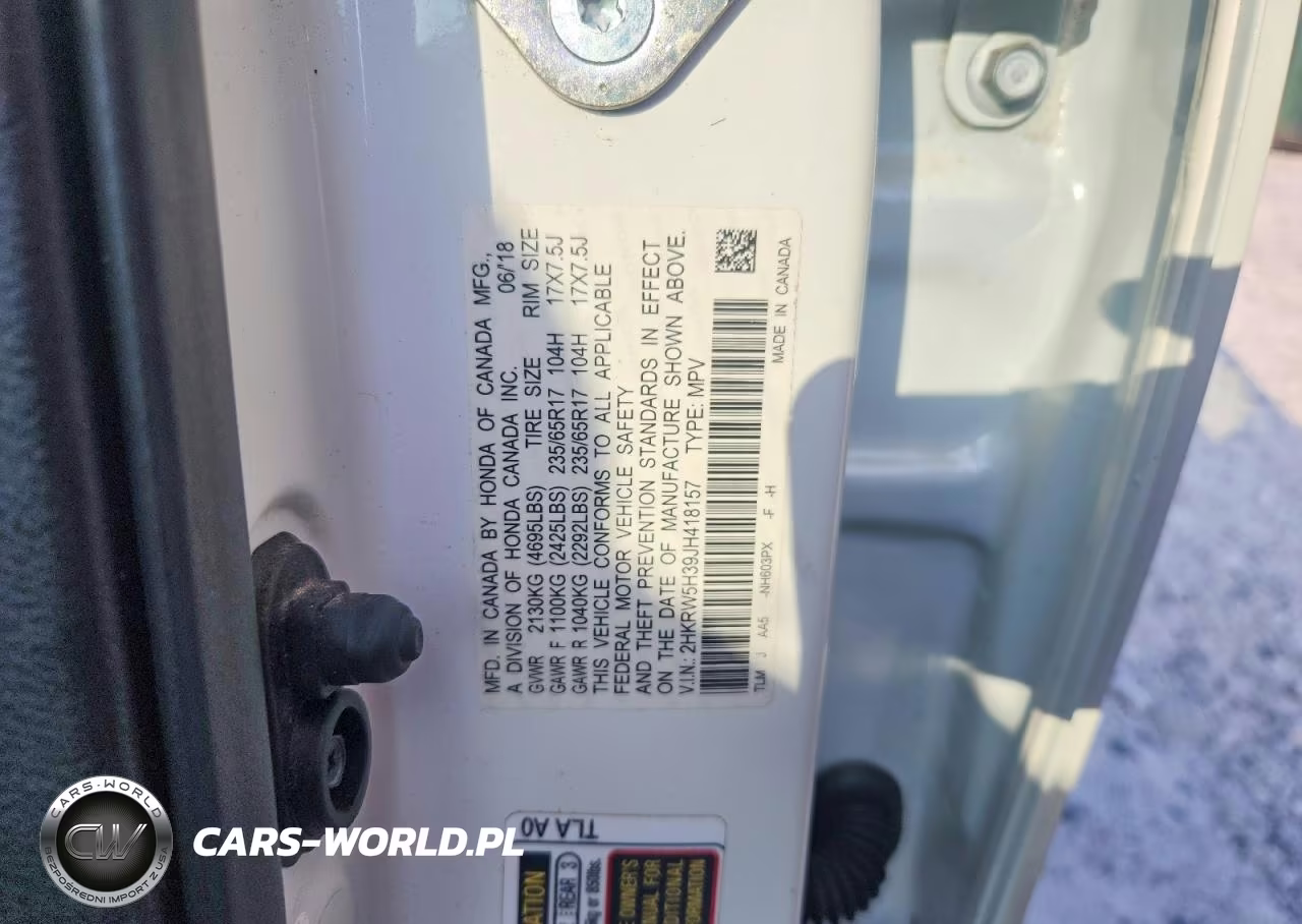 2018 Honda Cr-V Lx VIN:2HKRW5H39JH418157 - 12