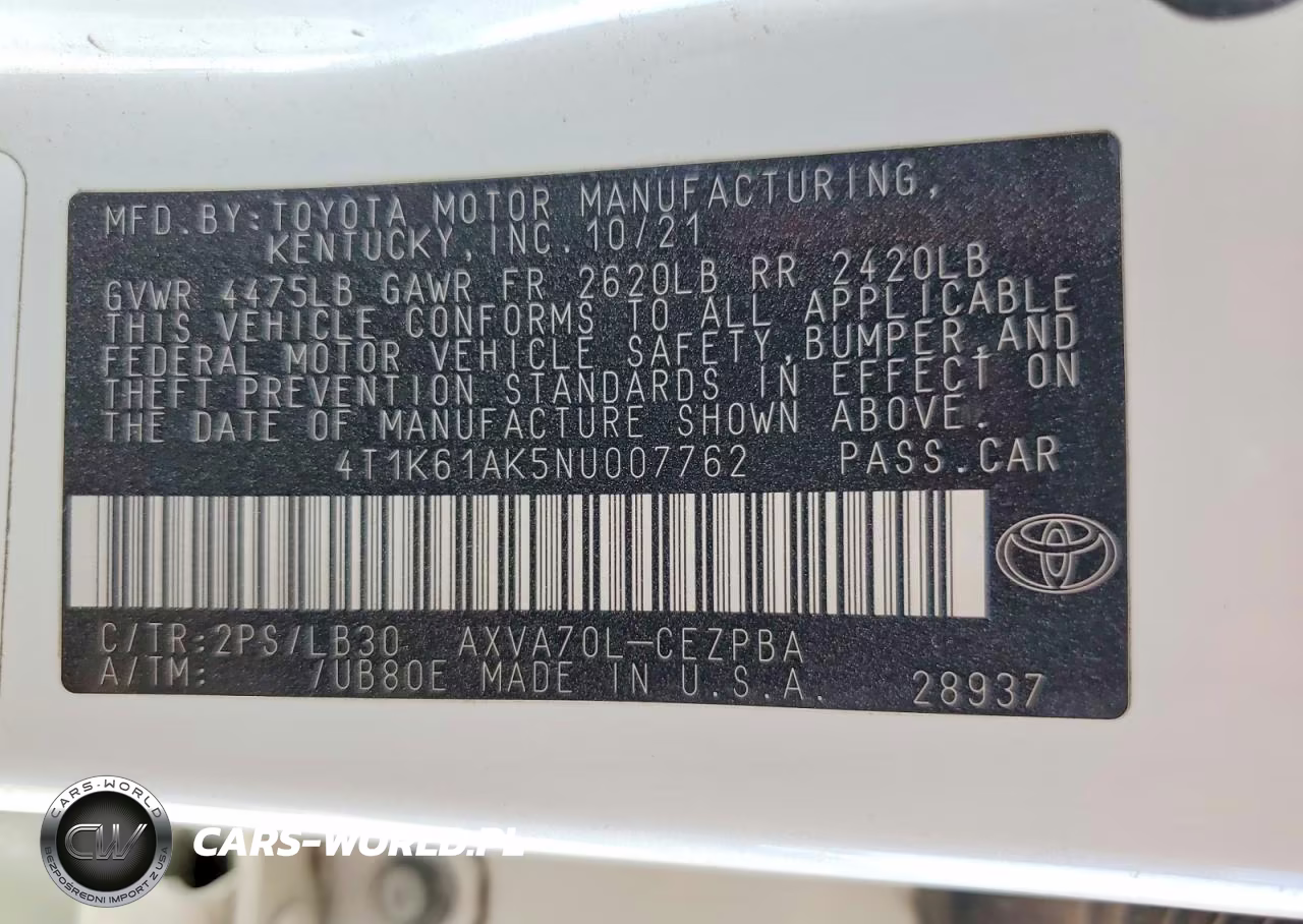 2022 Toyota Camry Xse VIN:4T1K61AK5NU007762 - 13