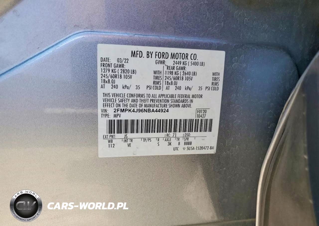 2022 Ford Edge Sel VIN:2FMPK4J96NBA44924 - 12