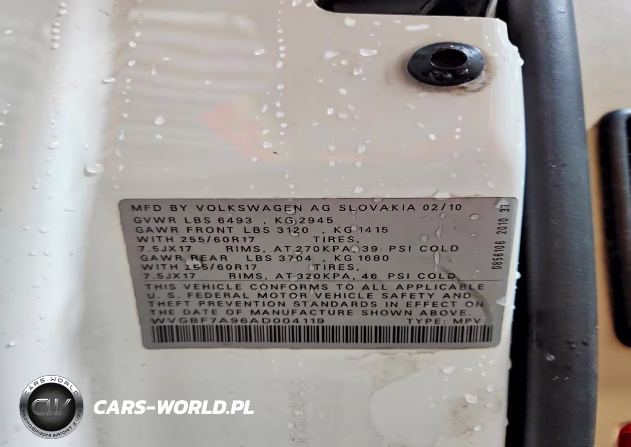 2010 Volkswagen Touareg V6 VIN:WVGBF7A96AD004119 - 13