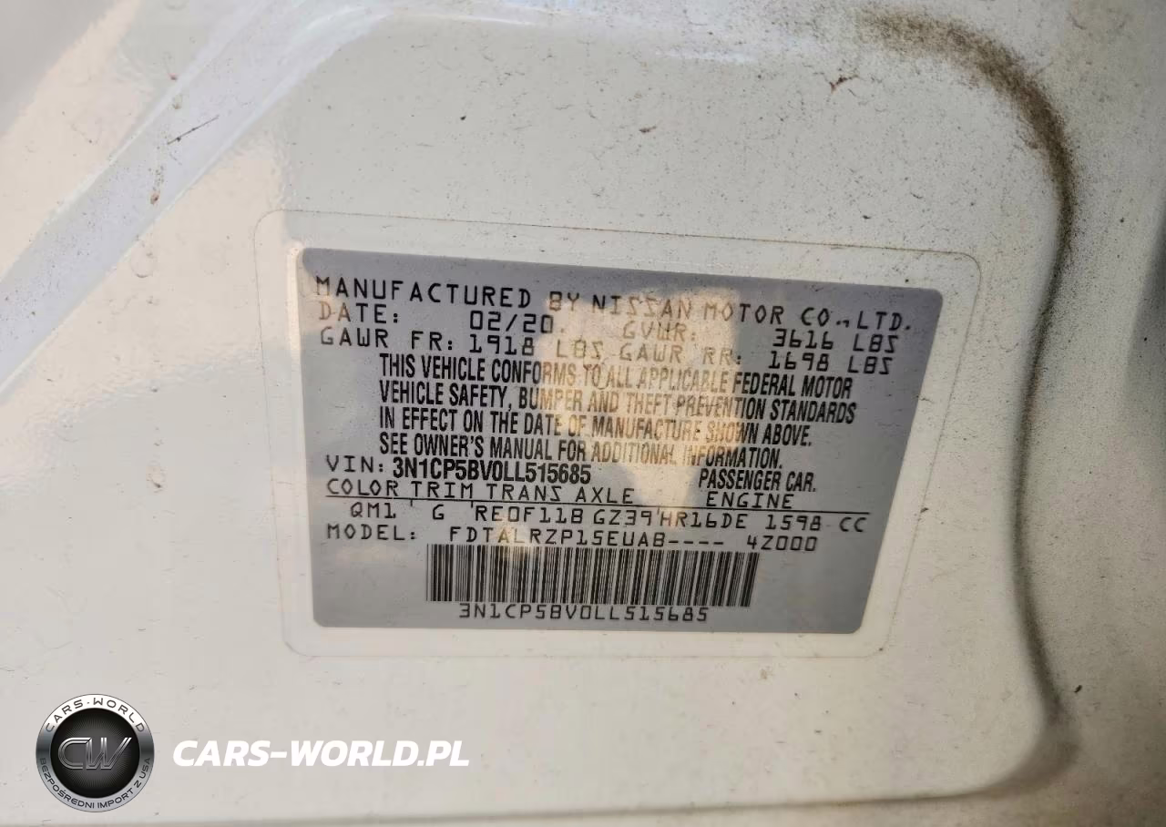 2020 Nissan Kicks S VIN:3N1CP5BV0LL515685 - 12