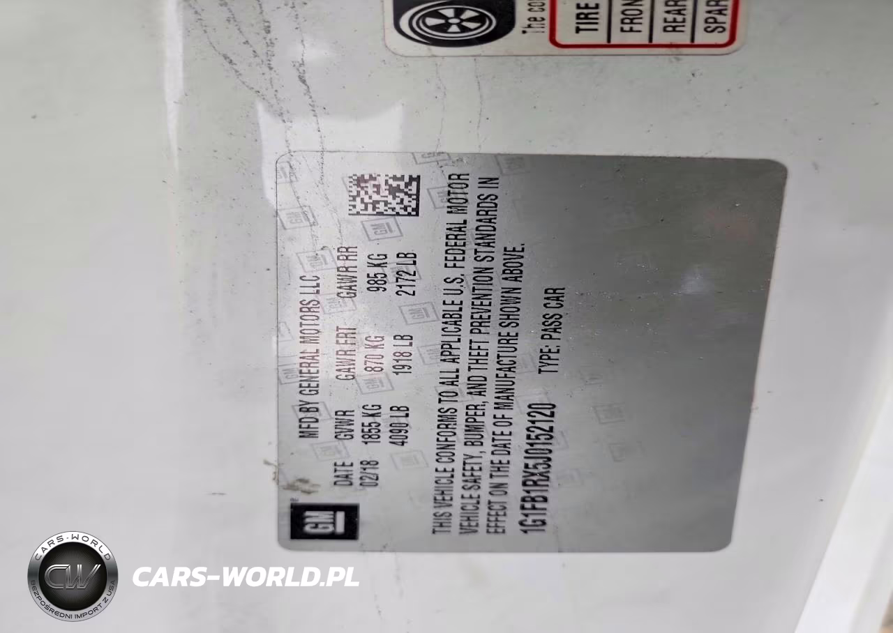 2018 Chevrolet Camaro Lt VIN:1G1FB1RX5J0152120 - 12