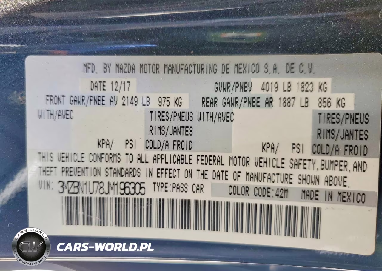 2018 Mazda 3 Sport VIN:3MZBN1U78JM196305 - 13
