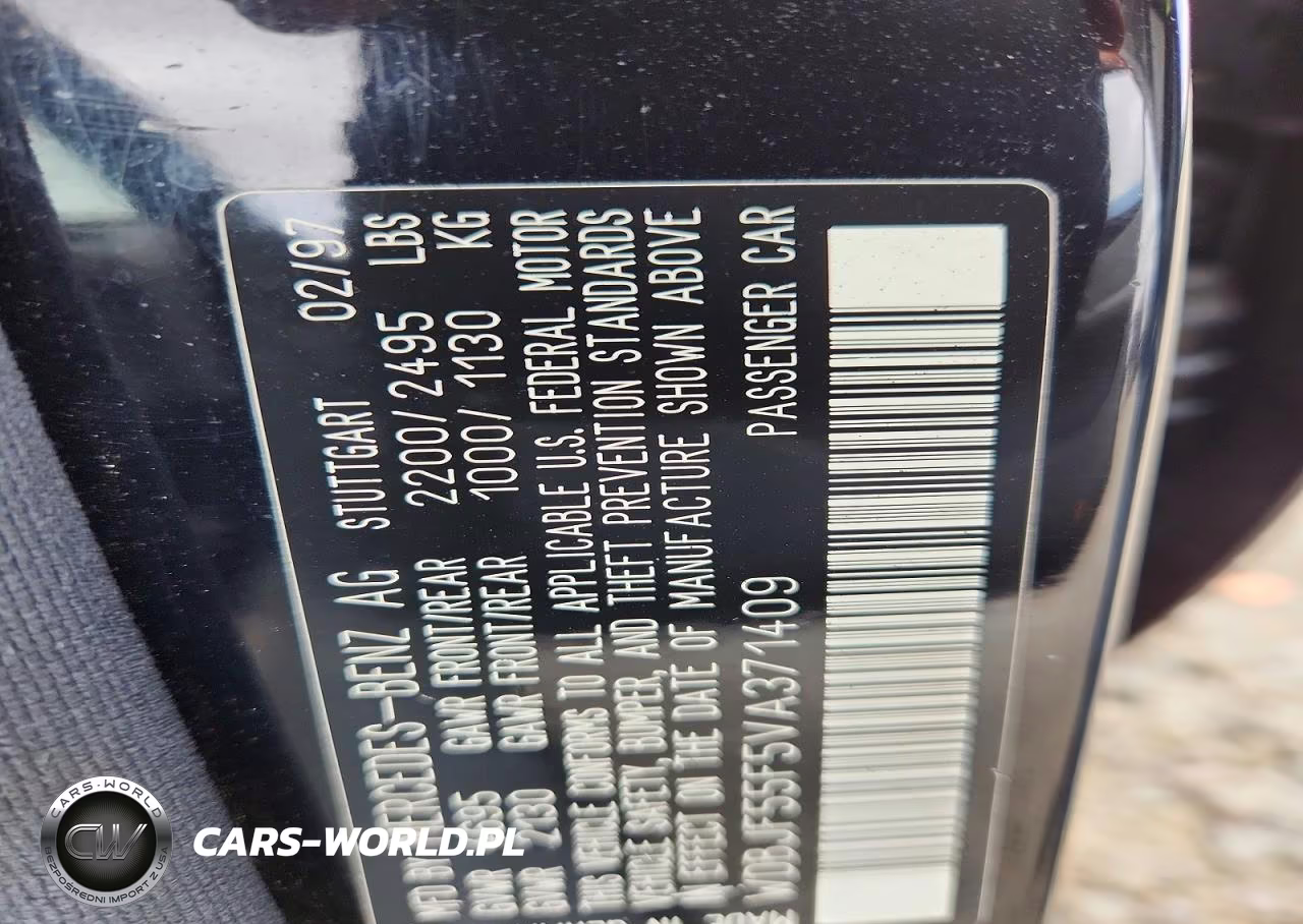 1997 Mercedes-Benz E 320 VIN:WDBJF55F5VA371409 - 12