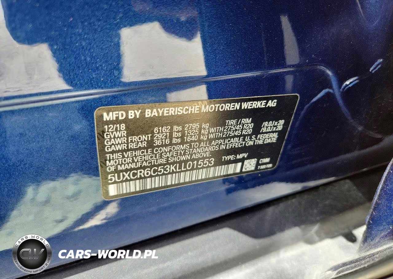 2019 BMW X5 xDrive40I VIN:5UXCR6C53KLL01553 - 12