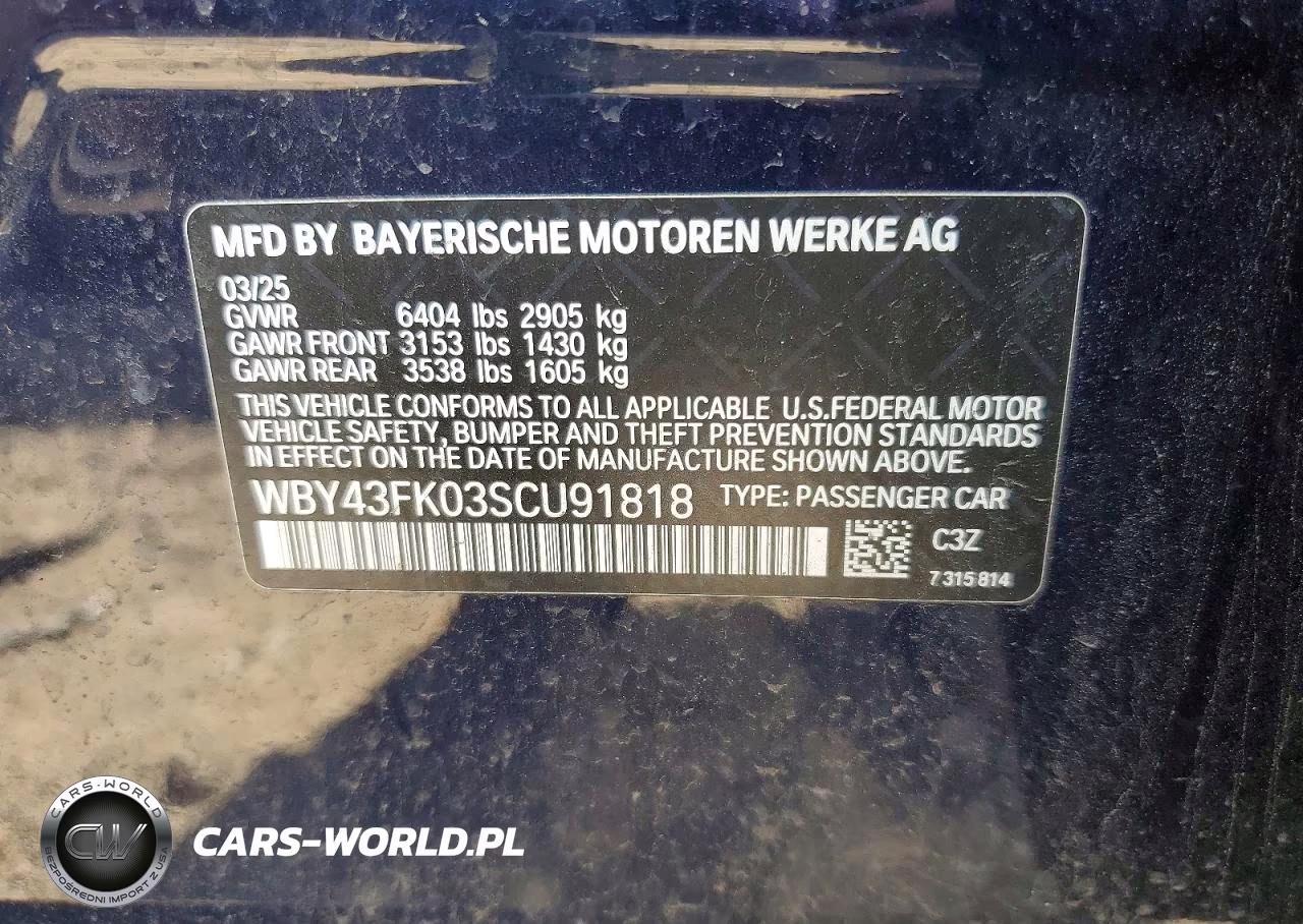 2025 BMW I5 M60 VIN:WBY43FK03SCU91818 - 12