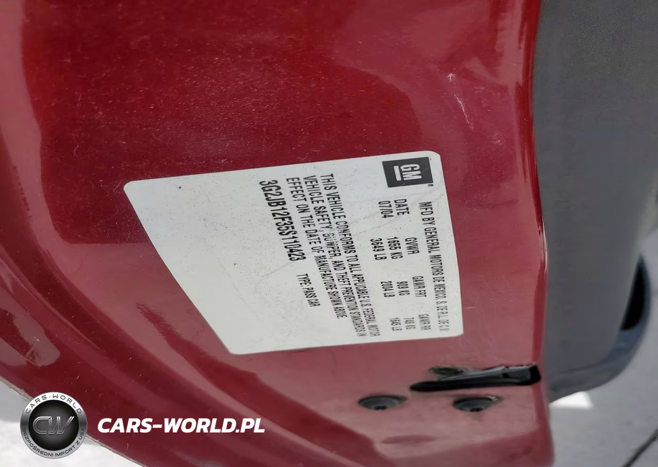 2005 Pontiac Sunfire VIN:3G2JB12F35S110423 - 12