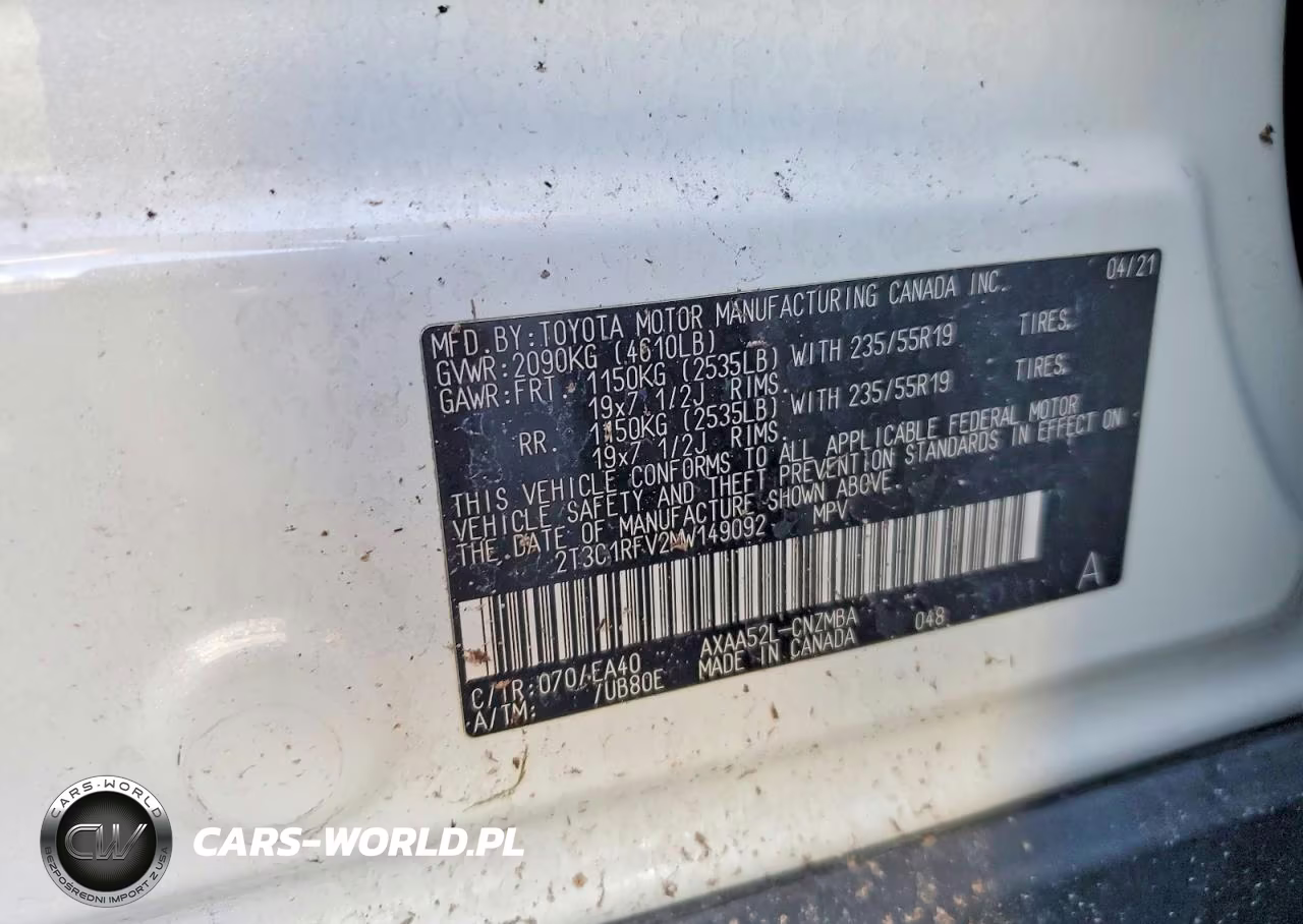 2021 Toyota Rav4 Xle Premium VIN:2T3C1RFV2MW149092 - 12