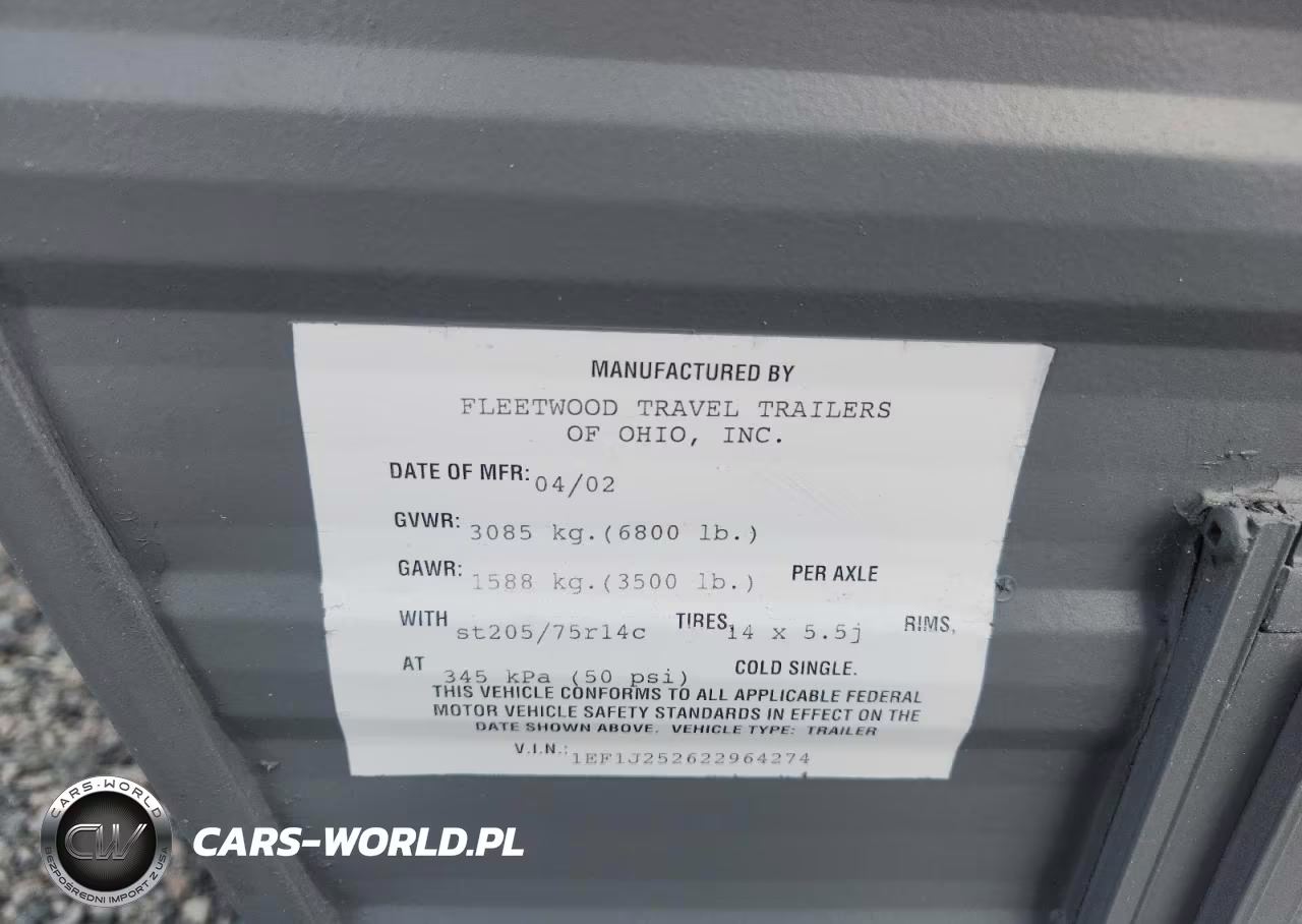 2002 Fleetwood Mallard Camper VIN:1EF1J252622964274 - 10