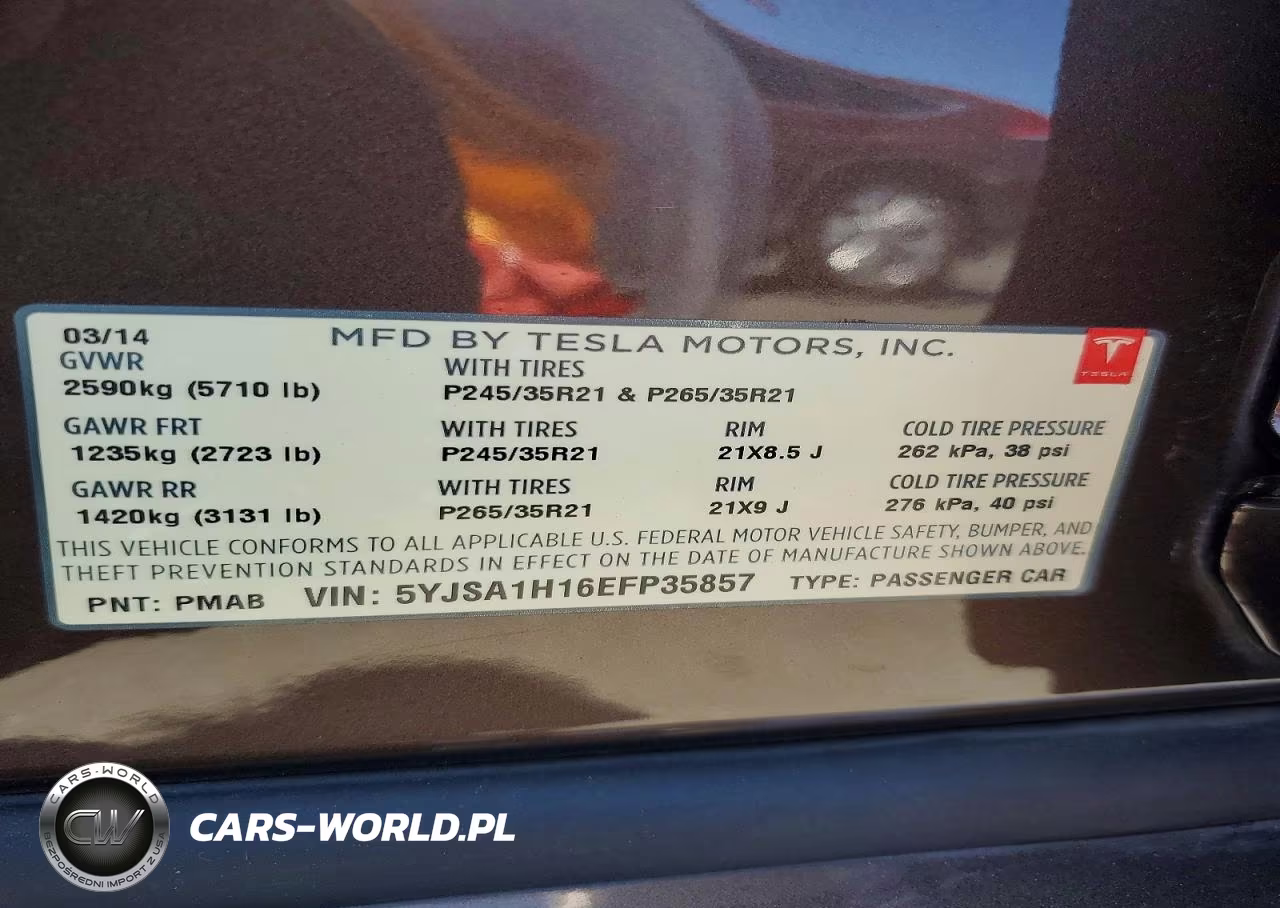 2014 Tesla Model S VIN:5YJSA1H16EFP35857 - 12