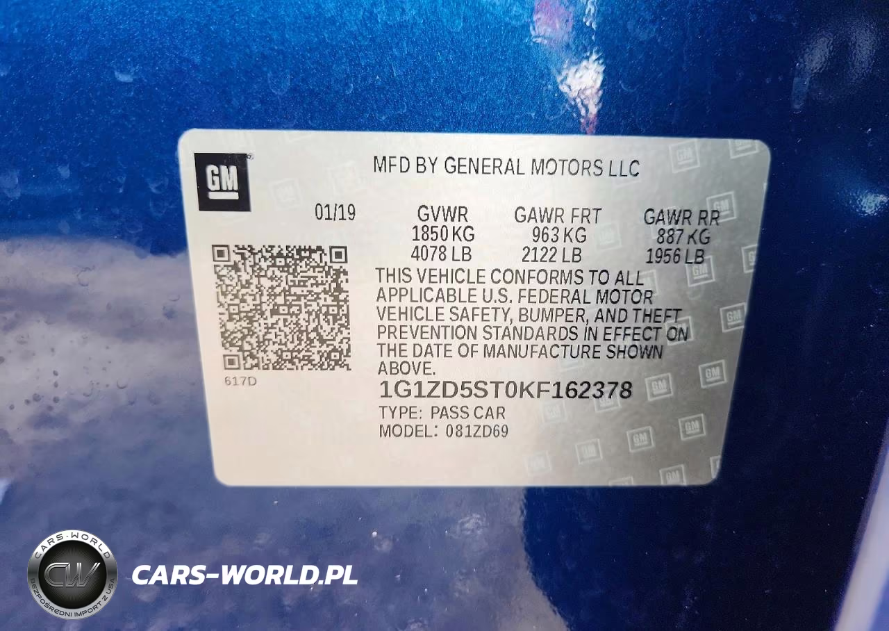 2019 Chevrolet Malibu Lt VIN:1G1ZD5ST0KF162378 - 12