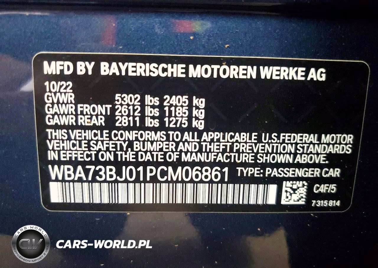 2023 BMW 540 Xi VIN:WBA73BJ01PCM06861 - 12