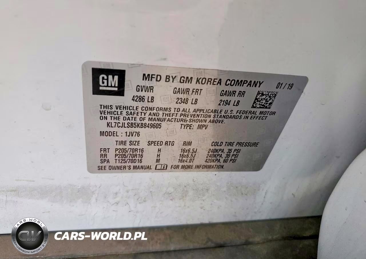 2019 Chevrolet Trax 1Lt VIN:KL7CJLSB5KB849605 - 13