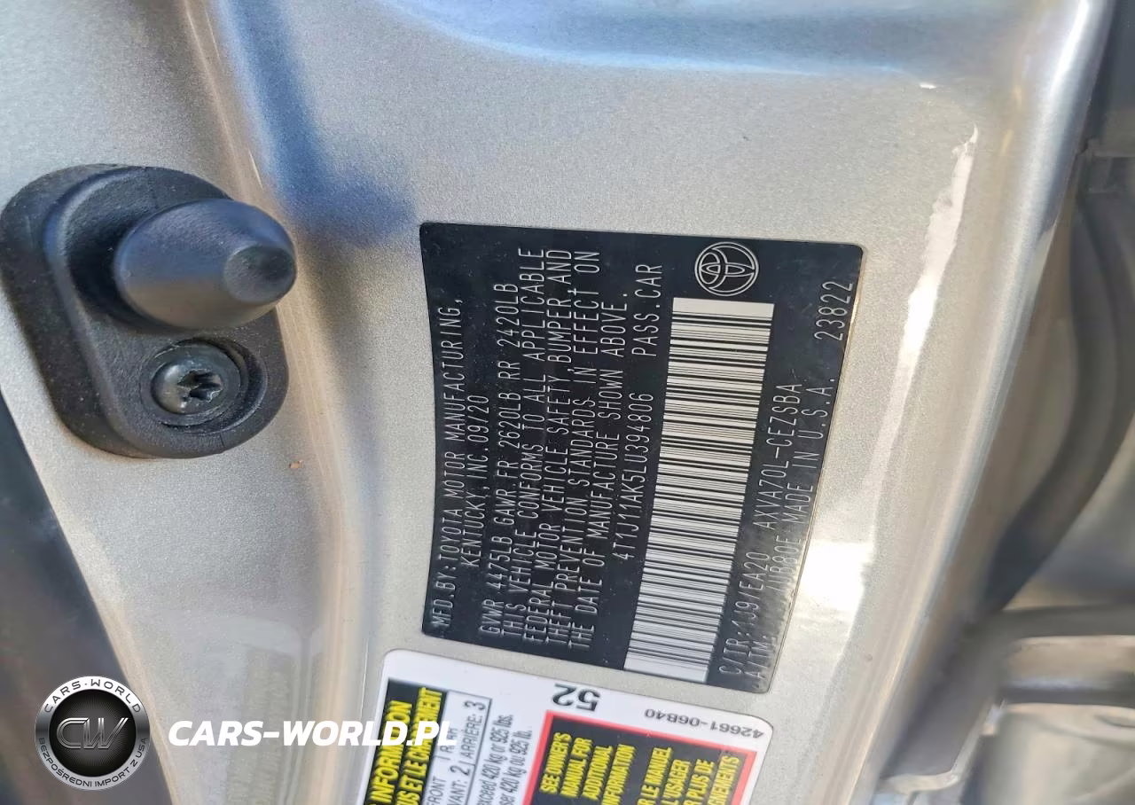 2020 Toyota Camry VIN:4T1J11AK5LU394806 - 12