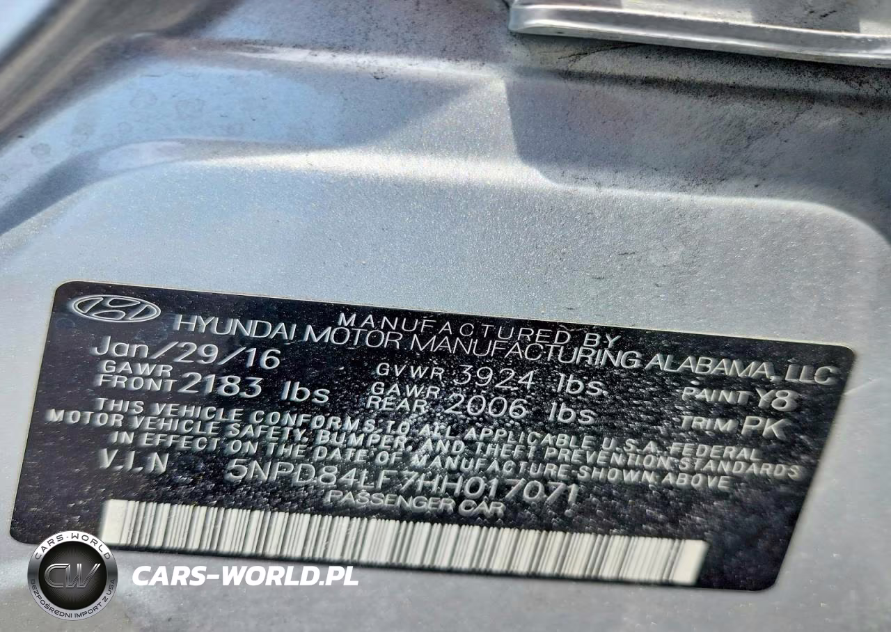 2017 Hyundai Elantra Limited VIN:5NPD84LF7HH017071 - 12