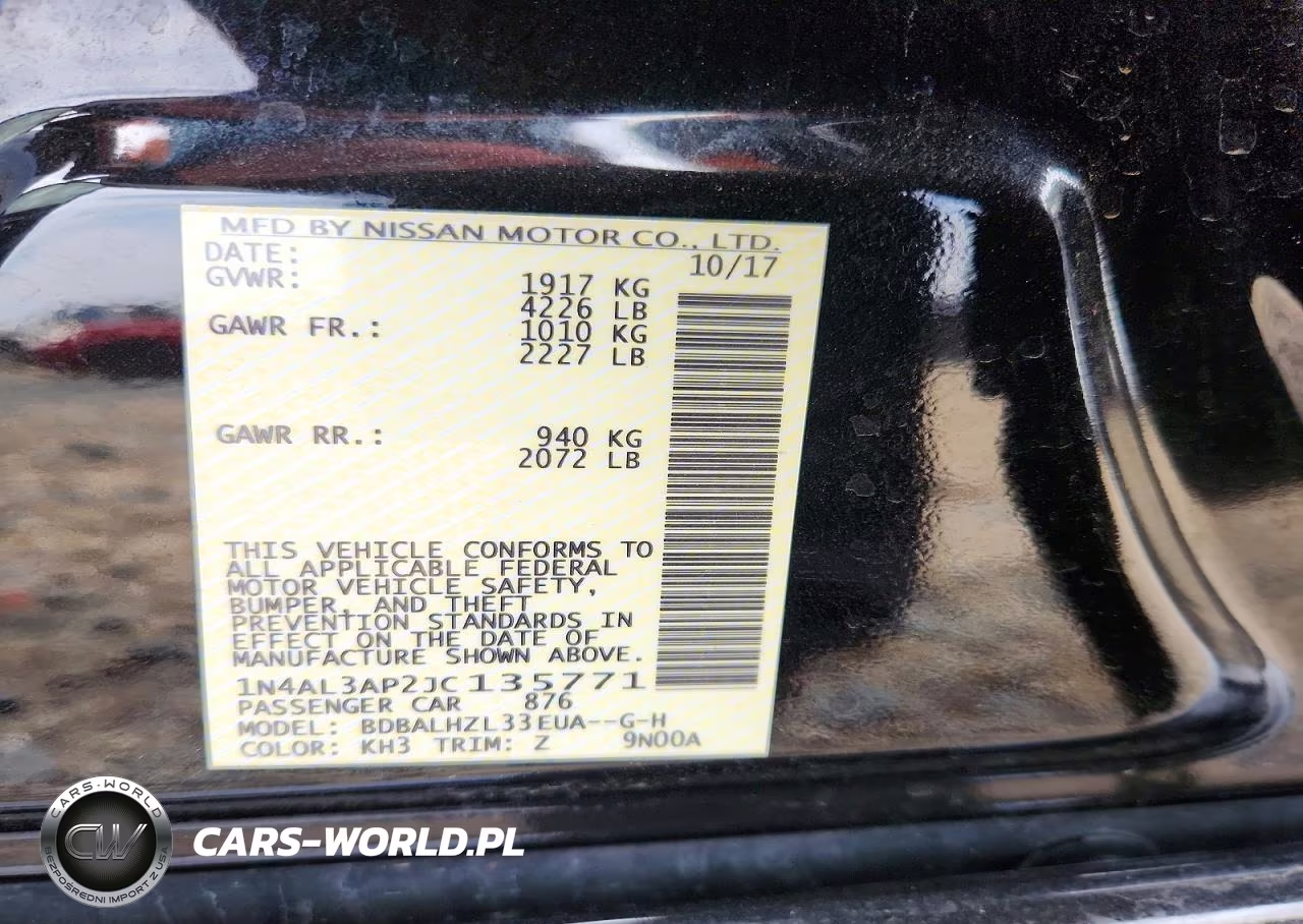 2018 Nissan Altima 2.5 Sr VIN:1N4AL3AP2JC135771 - 12