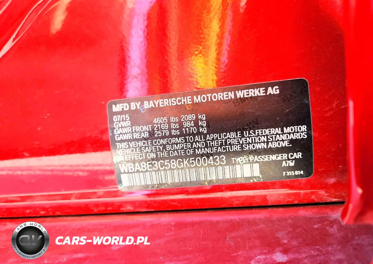 2016 BMW 328 Xi Sulev VIN:WBA8E3C58GK500433 - 13