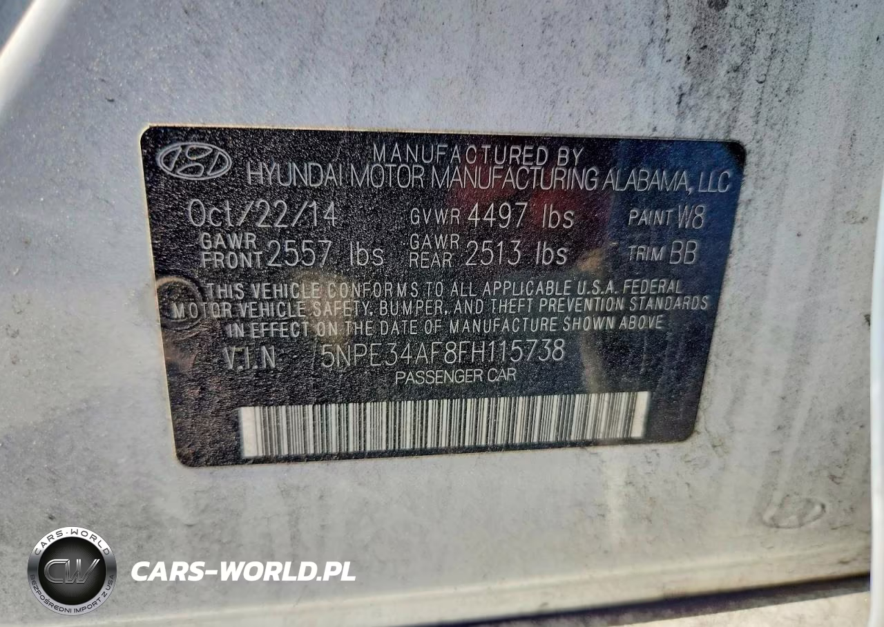 2015 Hyundai Sonata Sport VIN:5NPE34AF8FH115738 - 12