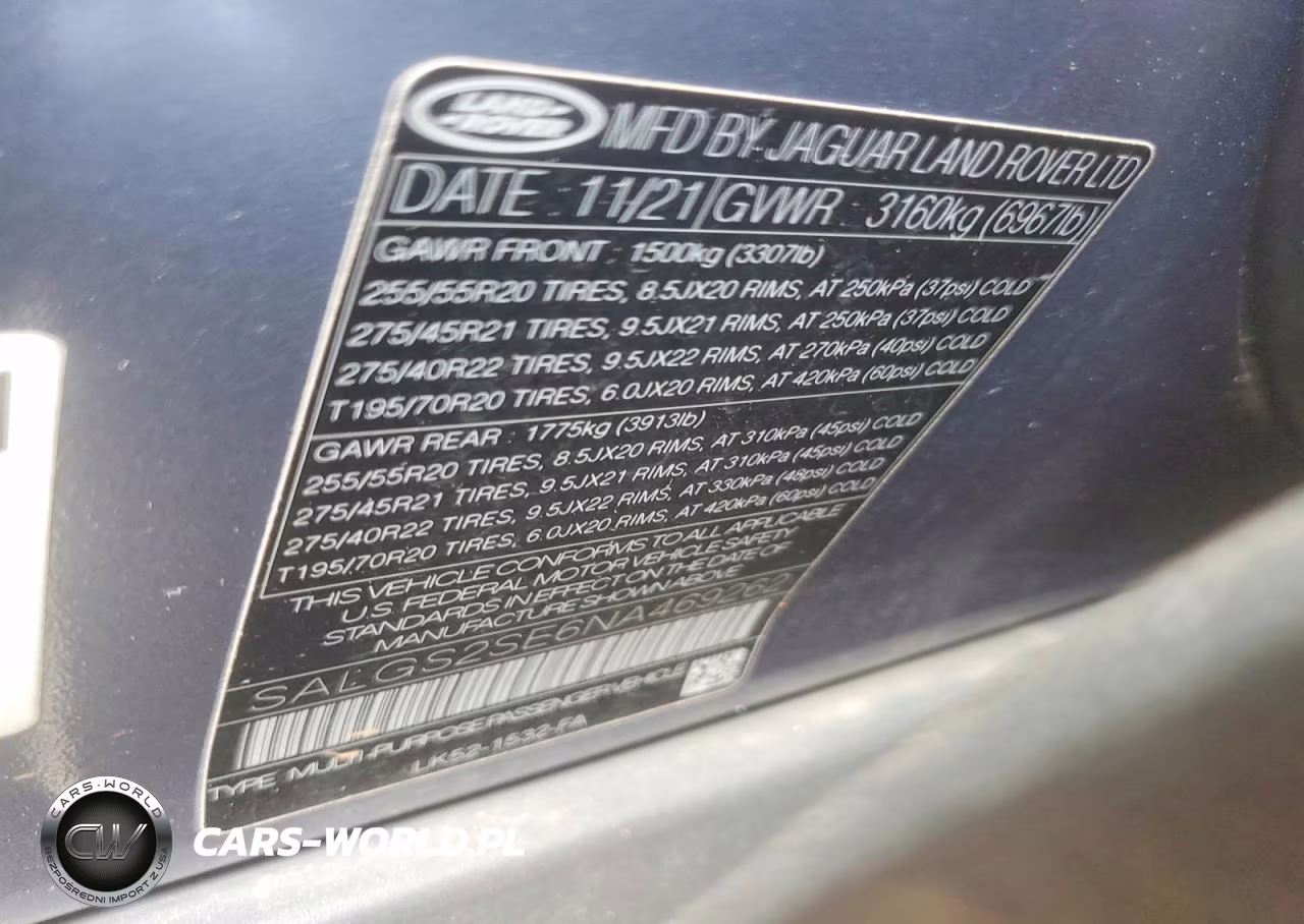 2022 Land Rover Range Rover Westminster Edition VIN:SALGS2SE6NA469262 - 12