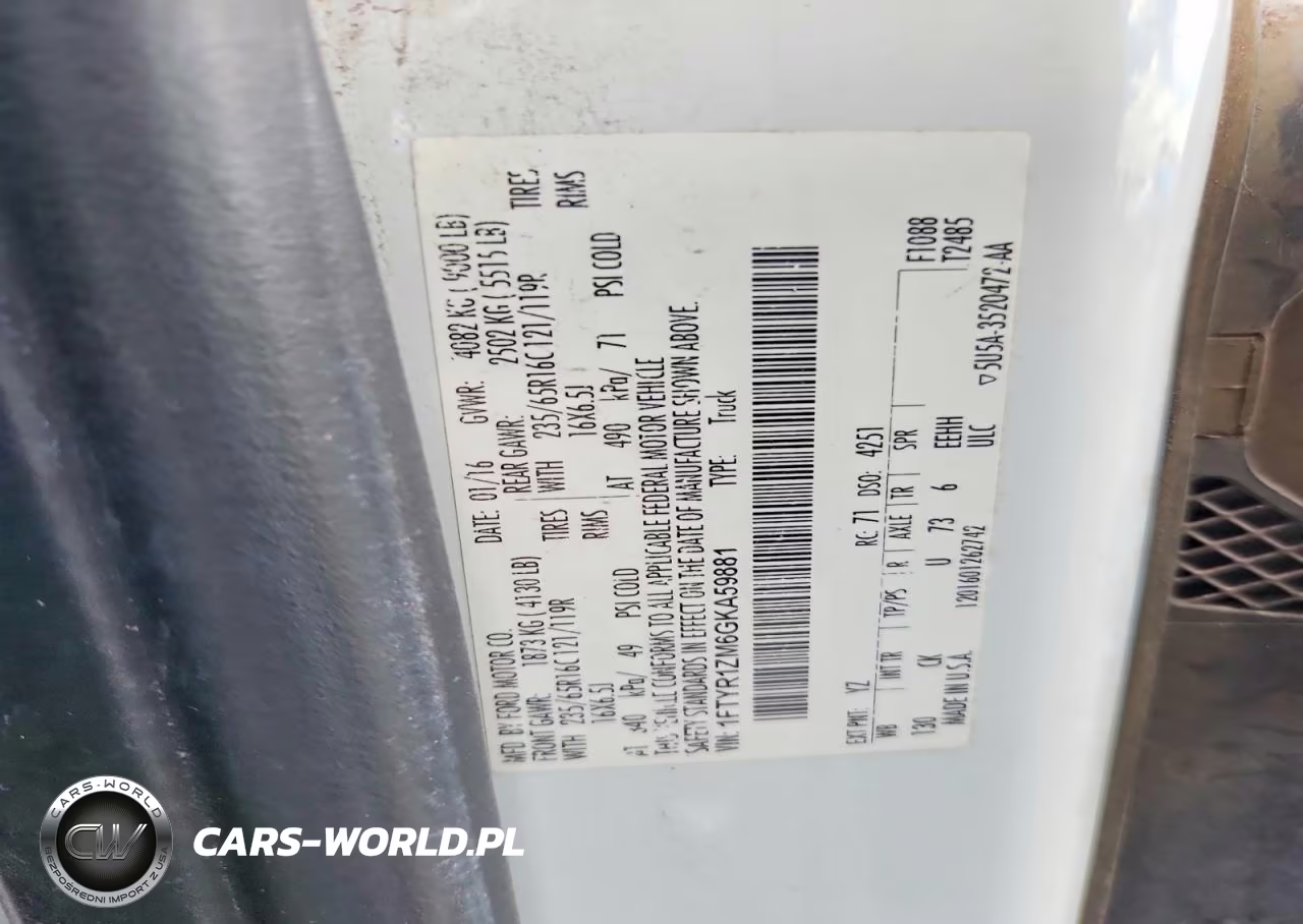2016 Ford Transit T-250 VIN:1FTYR1ZM6GKA59881 - 12