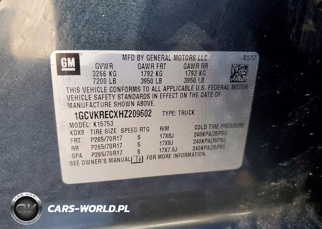 2017 Chevrolet Silverado K1500 Lt VIN:1GCVKRECXHZ209602 - 12