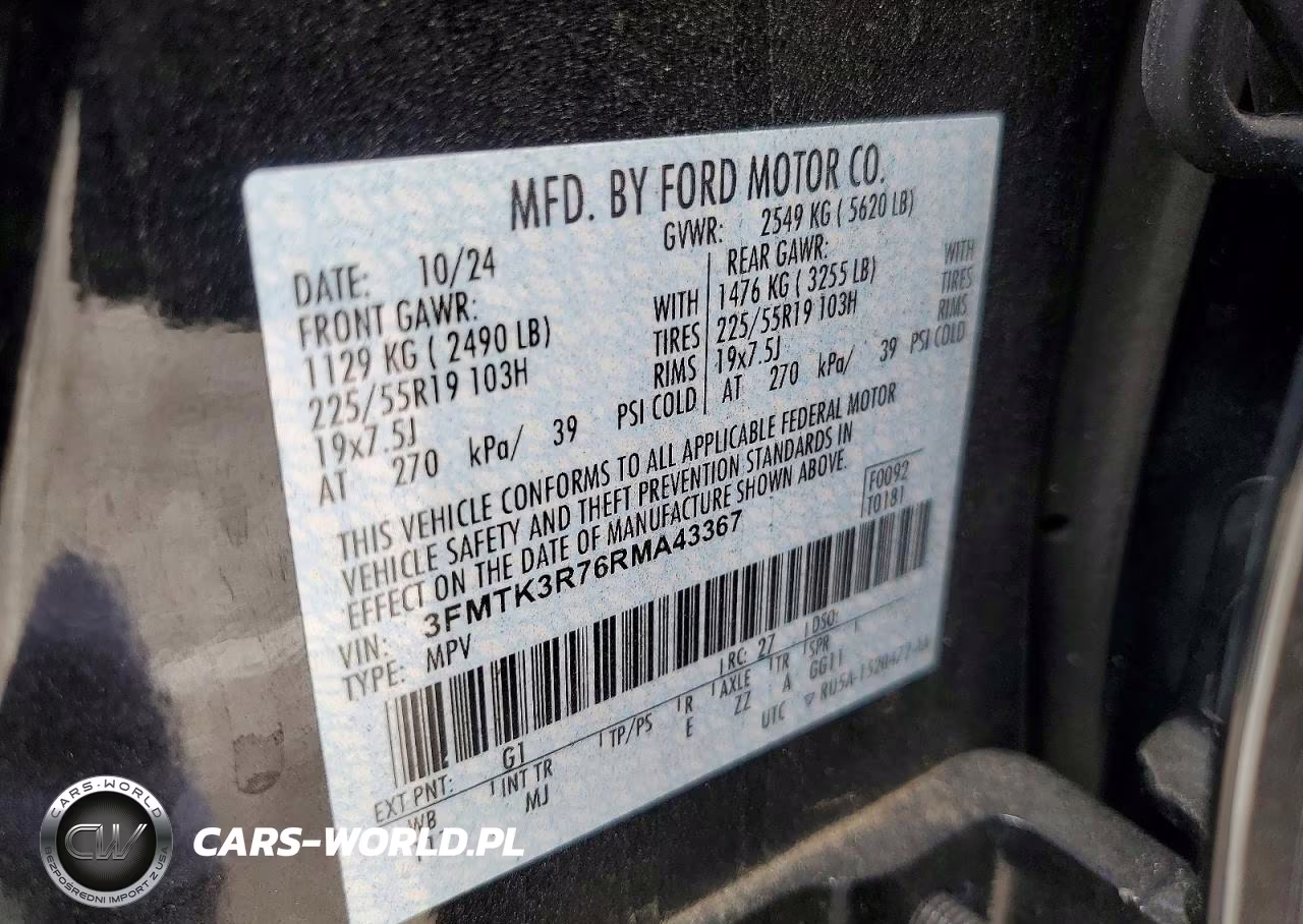 2024 Ford Mustang Mach-E Premium VIN:3FMTK3R76RMA43367 - 13