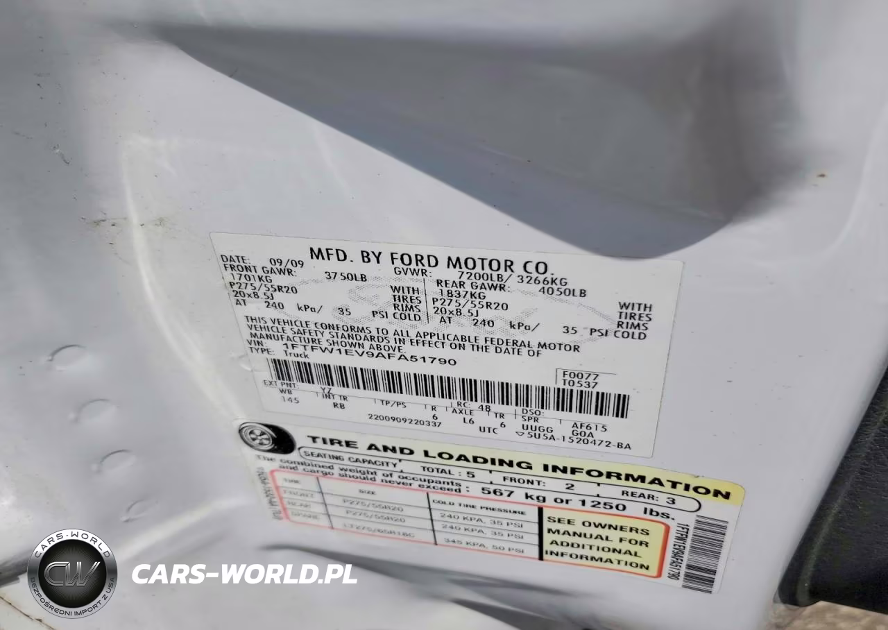 2010 Ford F150 Supercrew VIN:1FTFW1EV9AFA51790 - 12