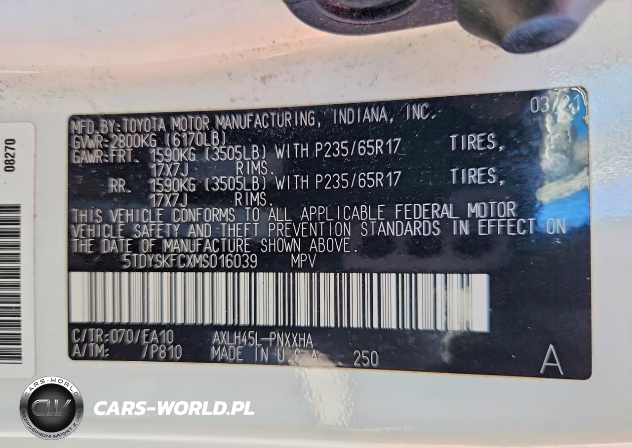 2021 Toyota Sienna Xle VIN:5TDYSKFCXMS016039 - 14