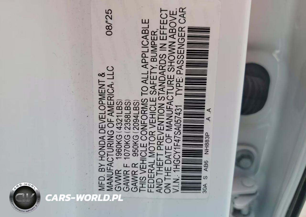 2025 Honda Accord Se VIN:1HGCY1F47SA057431 - 12