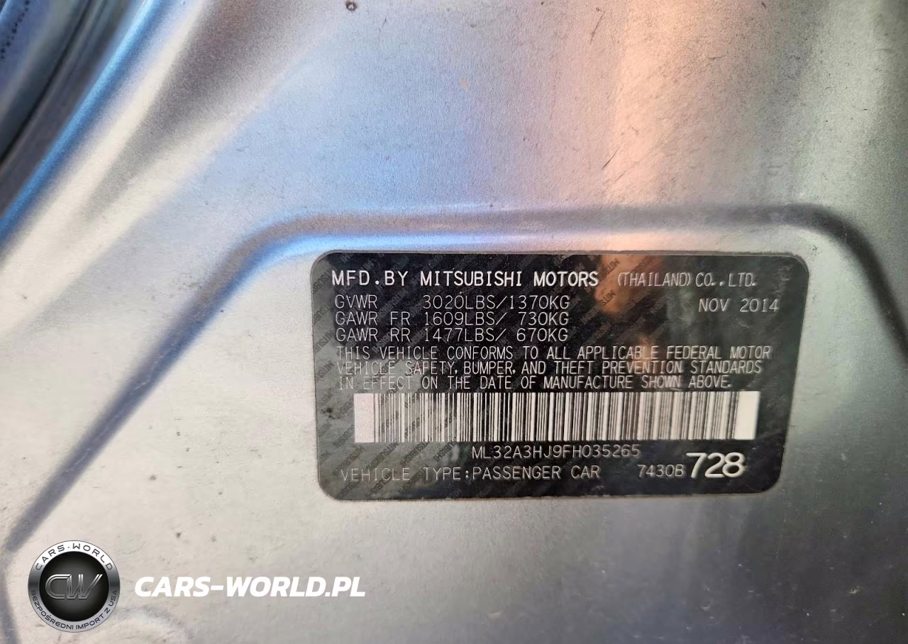 2015 Mitsubishi Mirage De VIN:ML32A3HJ9FH035265 - 13