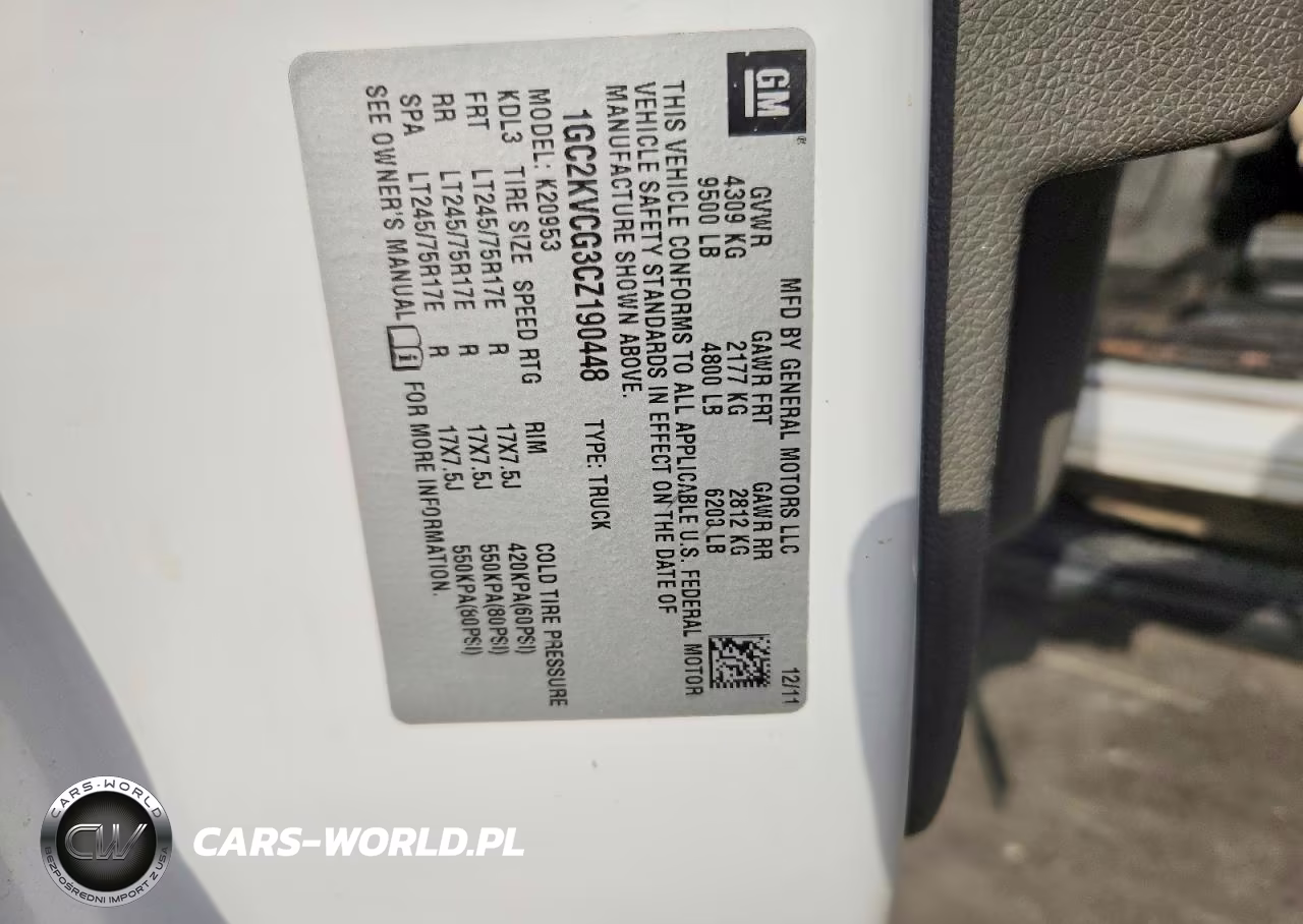 2012 Chevrolet Silverado K2500 Heavy Duty VIN:1GC2KVCG3CZ190448 - 12