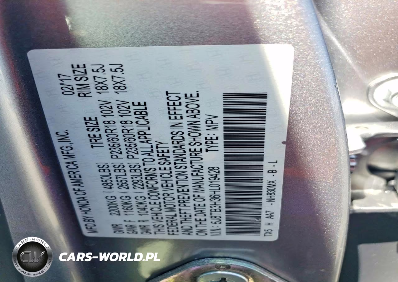 2017 Acura Rdx VIN:5J8TB3H36HL019428 - 12