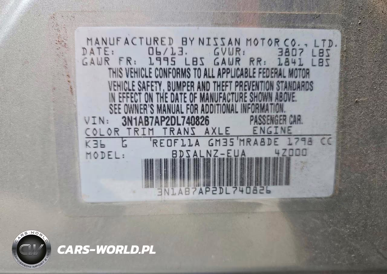 2013 Nissan Sentra S VIN:3N1AB7AP2DL740826 - 12