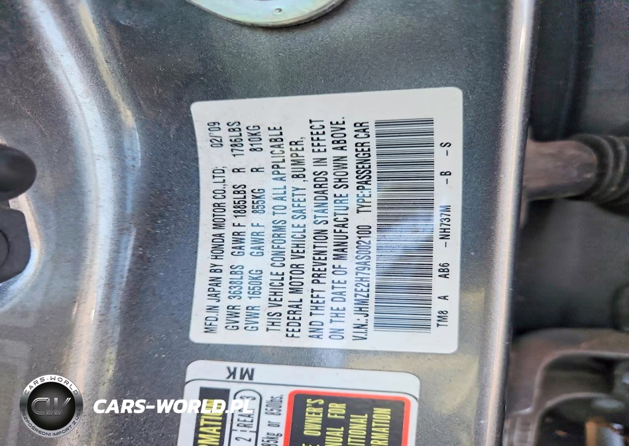2010 Honda Insight Ex VIN:JHMZE2H79AS002100 - 12
