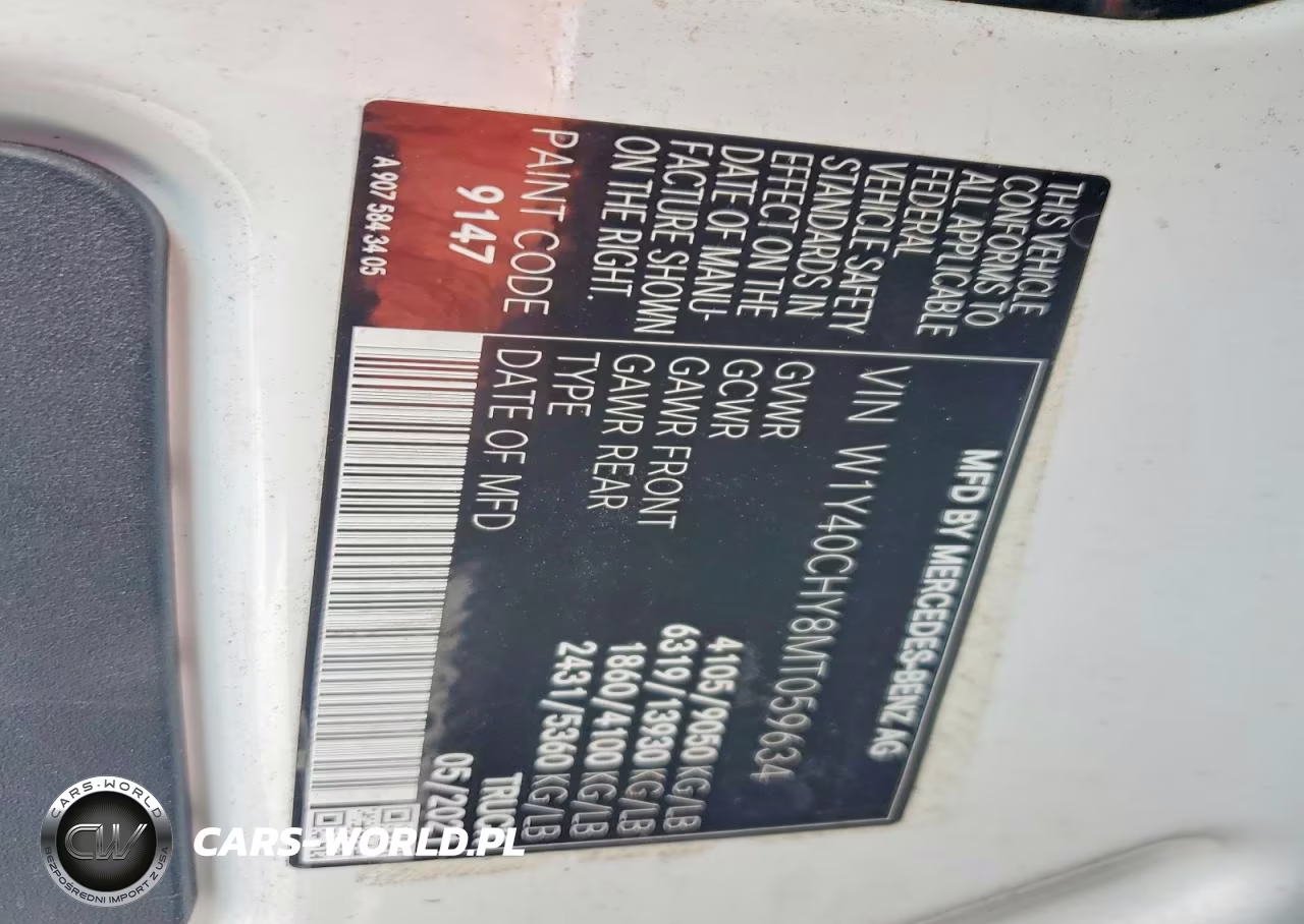 2021 Mercedes-Benz Sprinter 2500 VIN:W1Y40CHY8MT059634 - 13