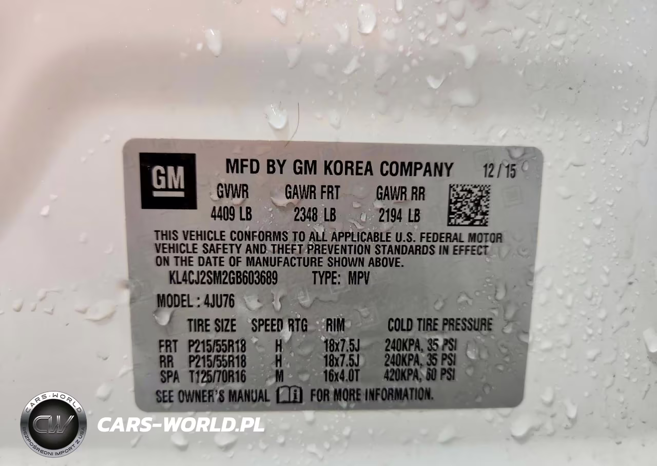 2016 Buick Encore Sport Touring VIN:KL4CJ2SM2GB603689 - 12