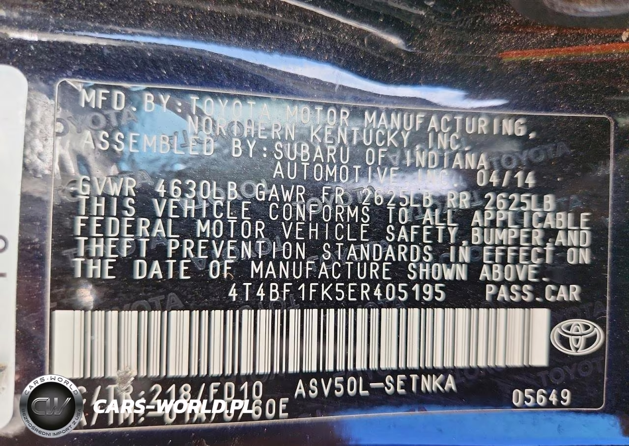 2014 Toyota Camry Le VIN:4T4BF1FK5ER405195 - 13