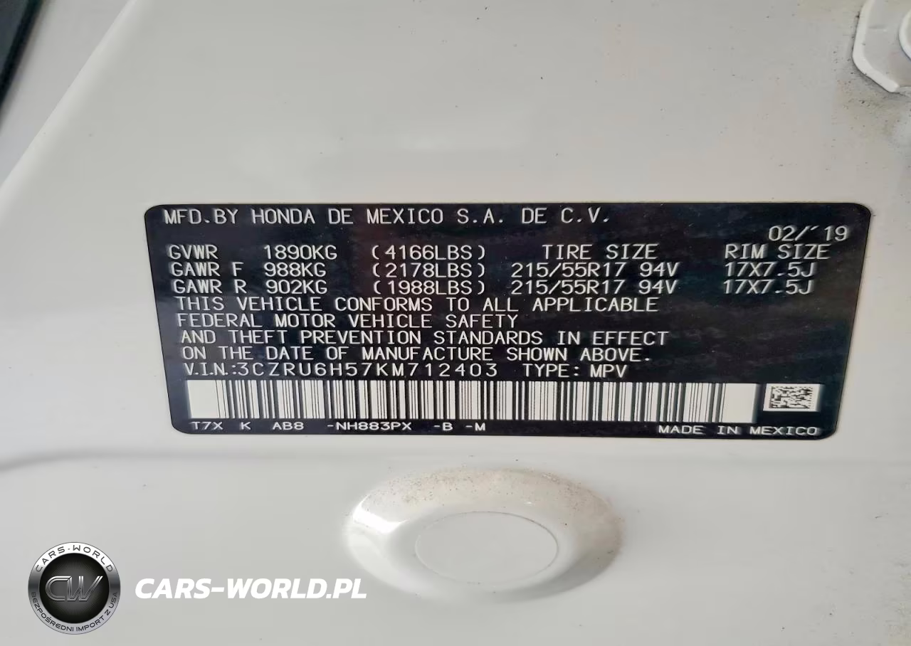 2019 Honda Hr-V Ex VIN:3CZRU6H57KM712403 - 13