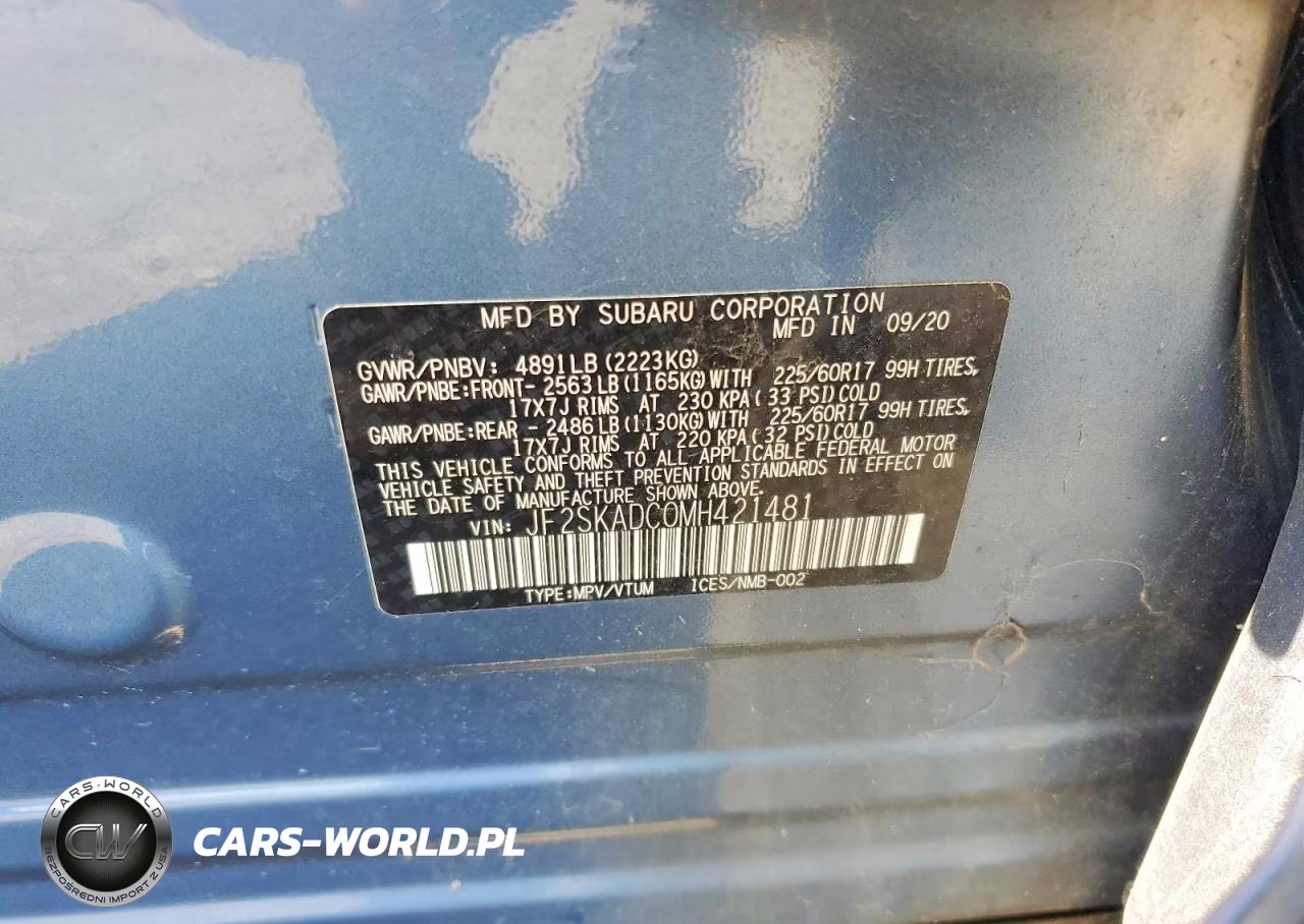 2021 Subaru Forester VIN:JF2SKADC0MH421481 - 13
