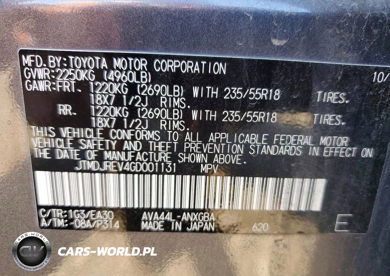 2016 Toyota Rav4 Hv Limited VIN:JTMDJREV4GD001131 - 12