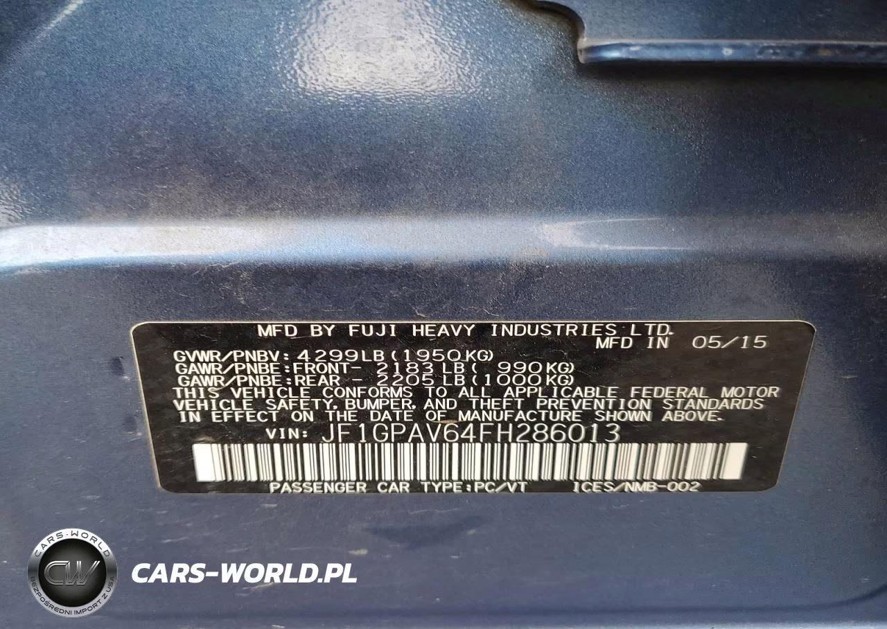 2015 Subaru Impreza Sport Limited VIN:JF1GPAV64FH286013 - 12