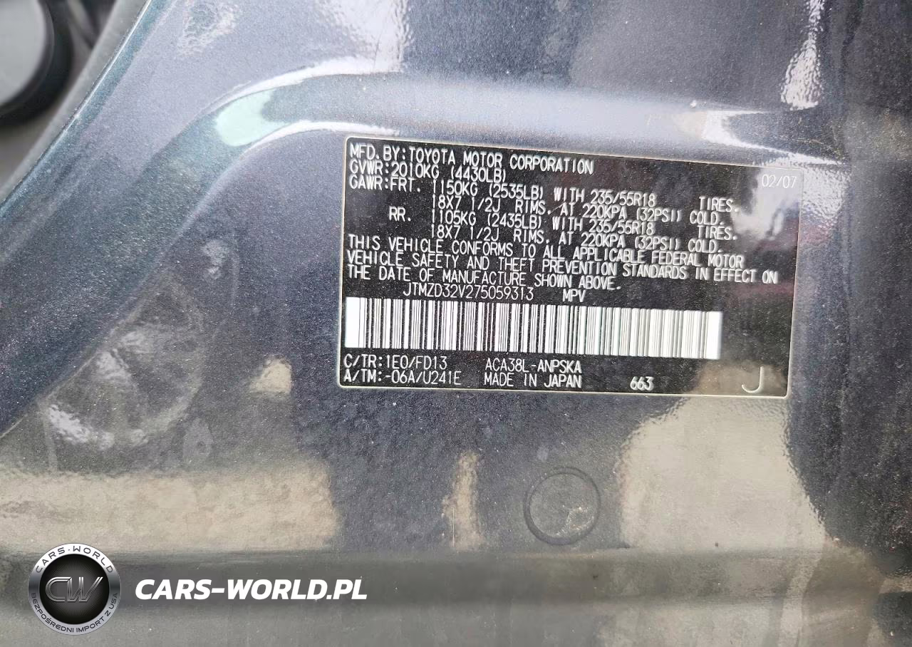 2007 Toyota Rav4 Sport VIN:JTMZD32V275059313 - 13