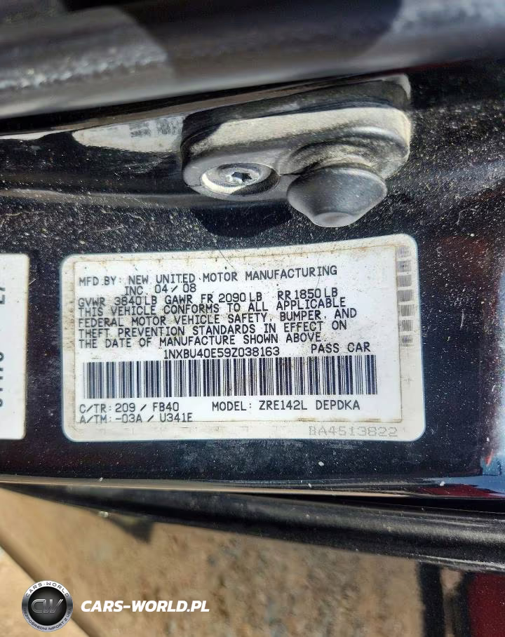 2009 Toyota Corolla Base VIN:1NXBU40E59Z038163 - 12