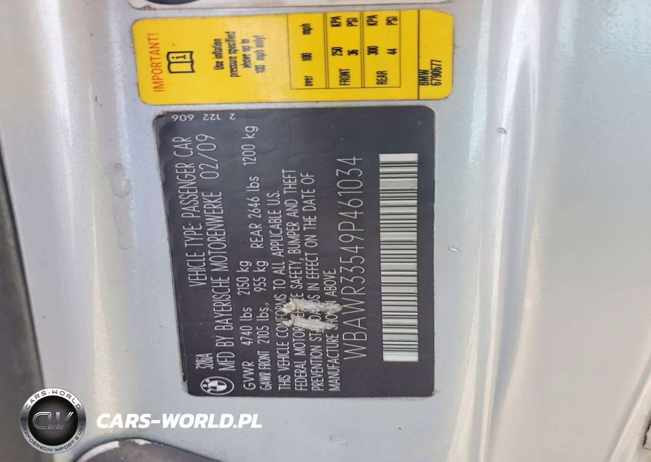2009 BMW 328 I Sulev VIN:WBAWR33549P461034 - 12
