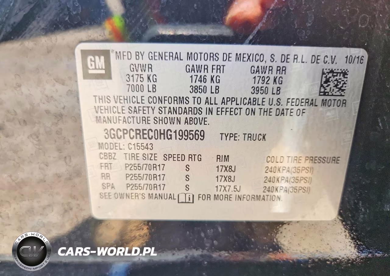 2017 Chevrolet Silverado C1500 Lt VIN:3GCPCREC0HG199569 - 12