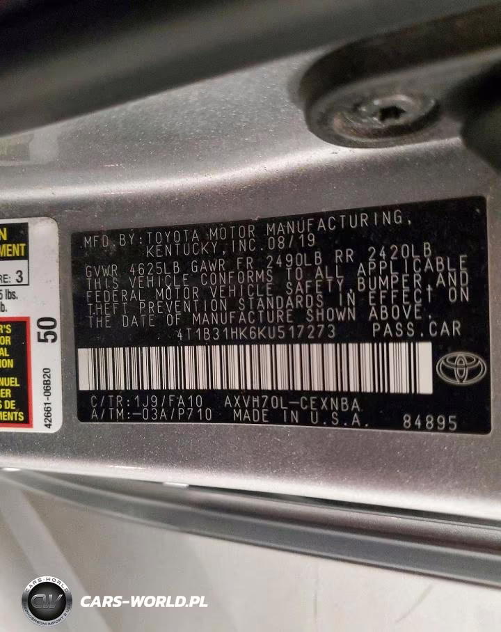 2019 Toyota Camry Le VIN:4T1B31HK6KU517273 - 12